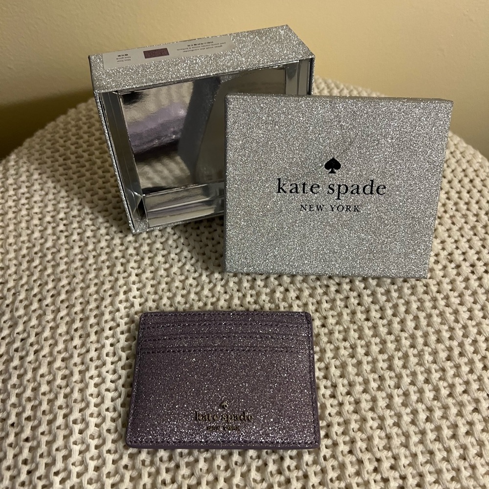 Kate Spade Glitter Card Holder - Purple